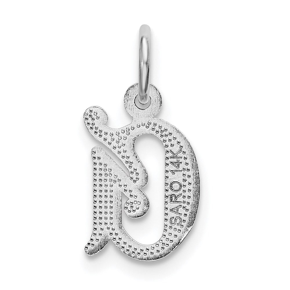 14KW Diamond-cut Letter G Initial Charm