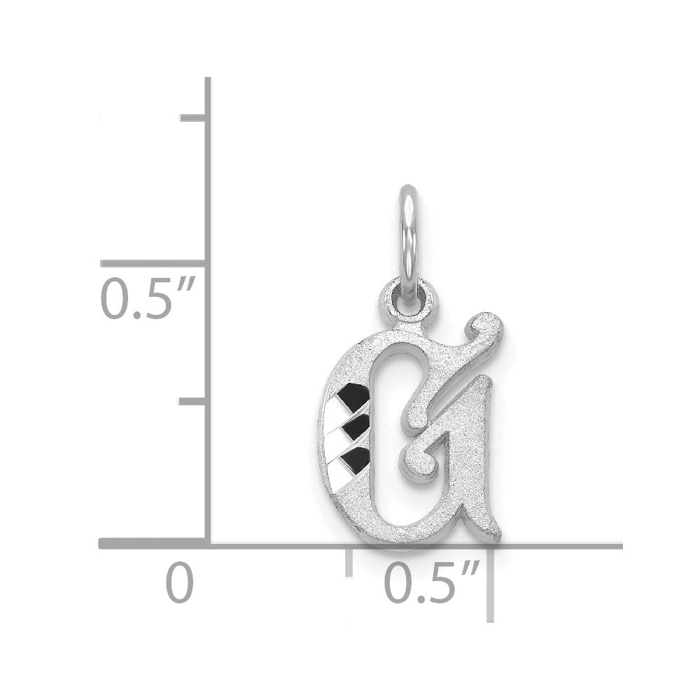 14KW Diamond-cut Letter G Initial Charm