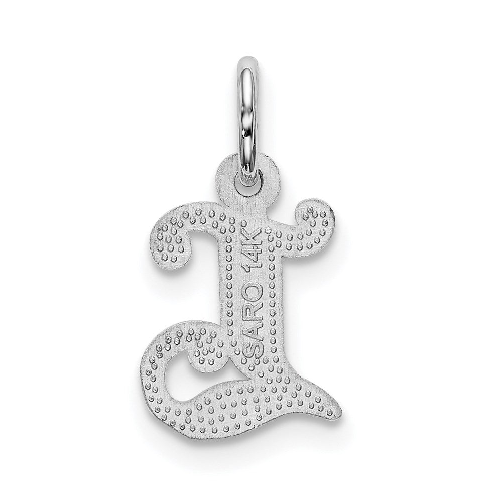 14KW Diamond-cut Letter L Initial Charm