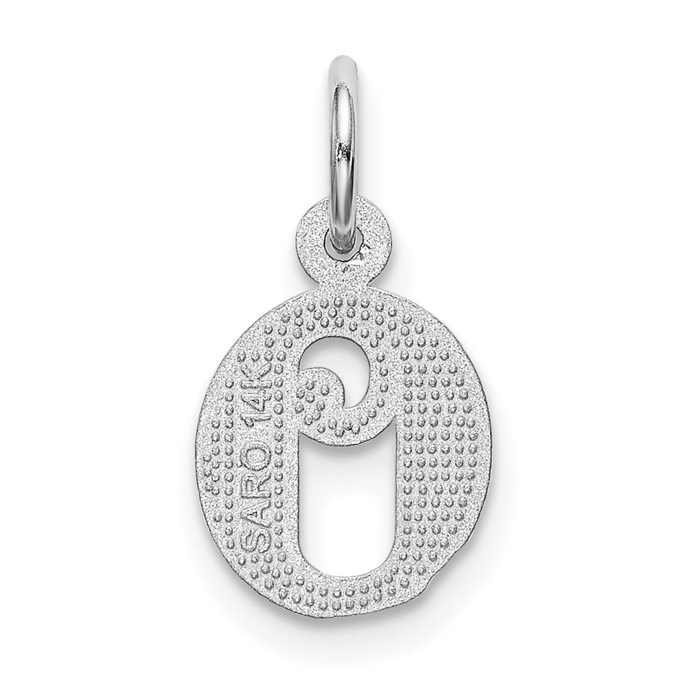 14KW Diamond-cut Letter O Initial Charm