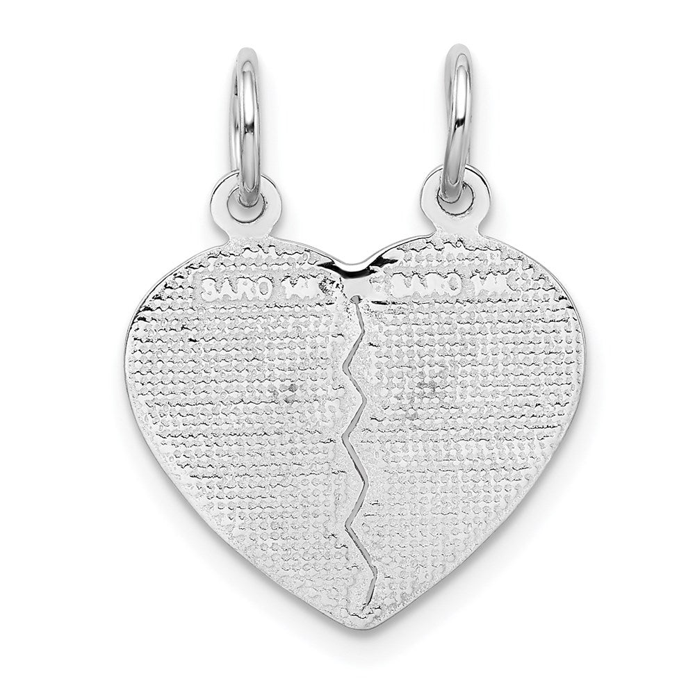 14k White Gold BEST FRIEND Break-apart Charm