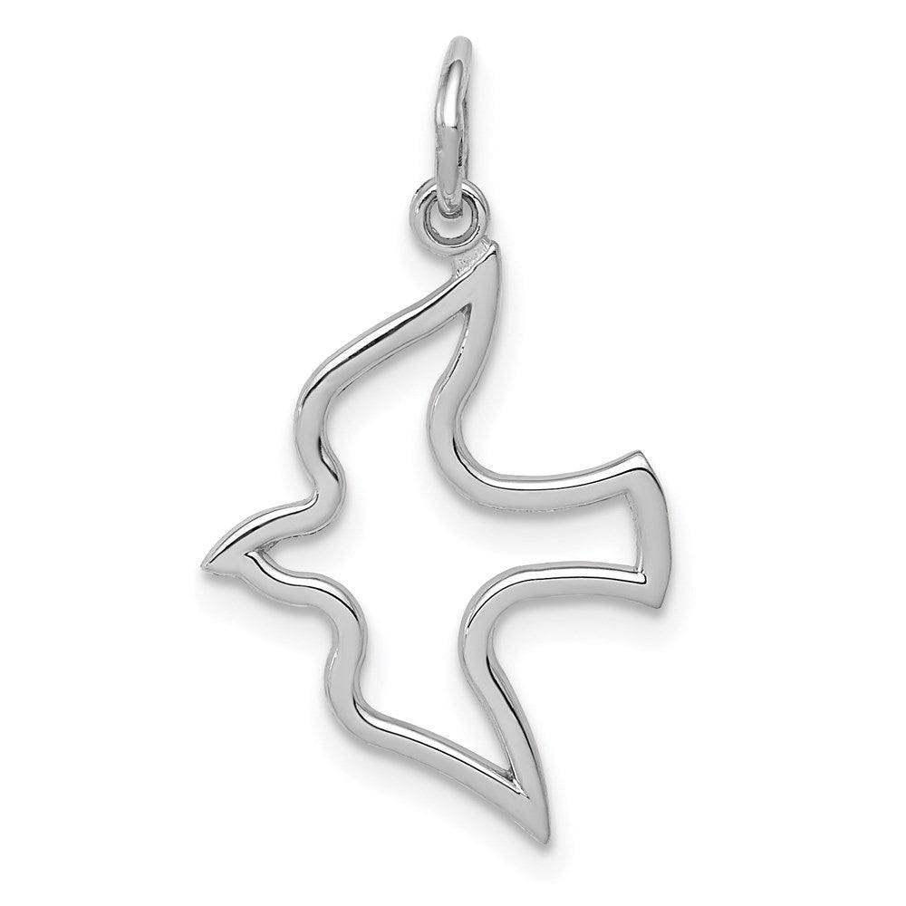 14k White Gold Dove Charm