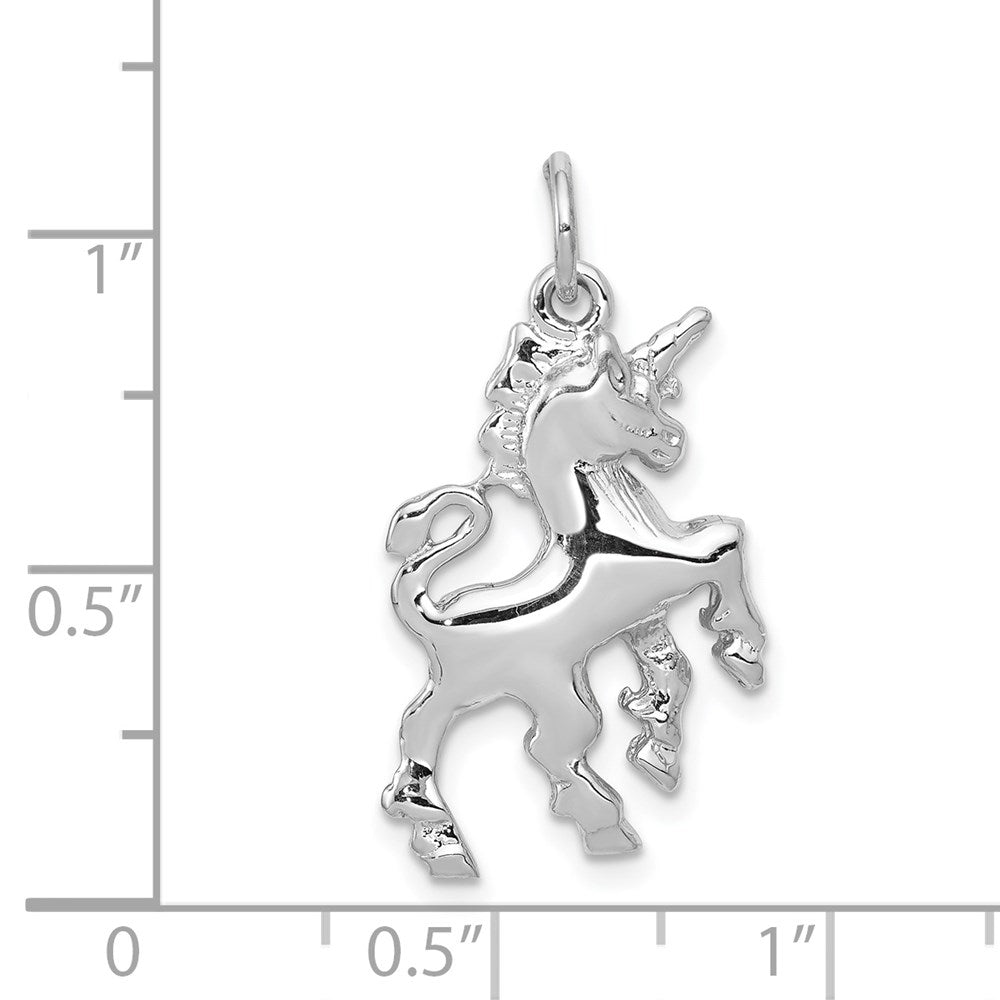 14k White Gold Unicorn Charm