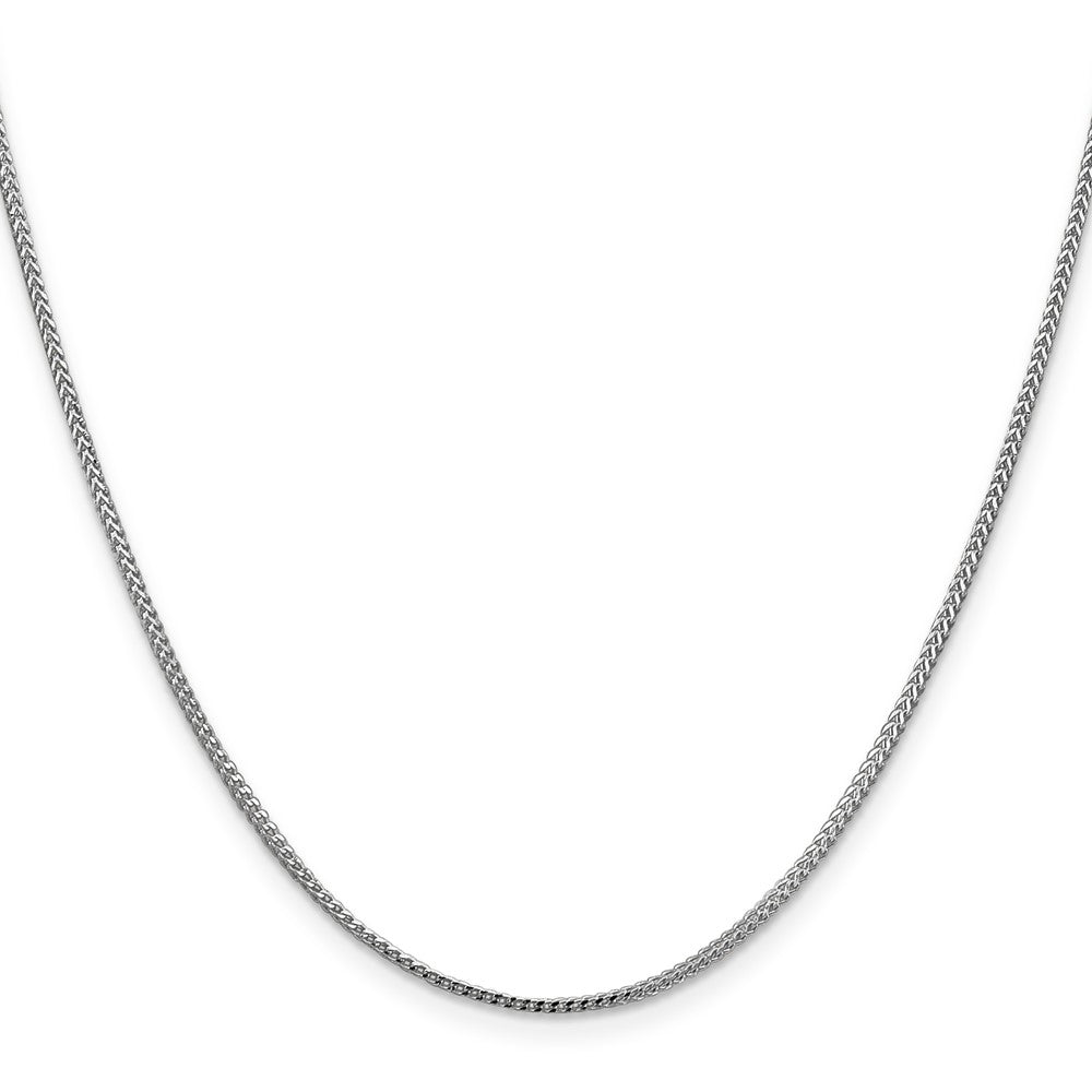 14K White Gold 24 inch 1mm Franco with Lobster Clasp Chain