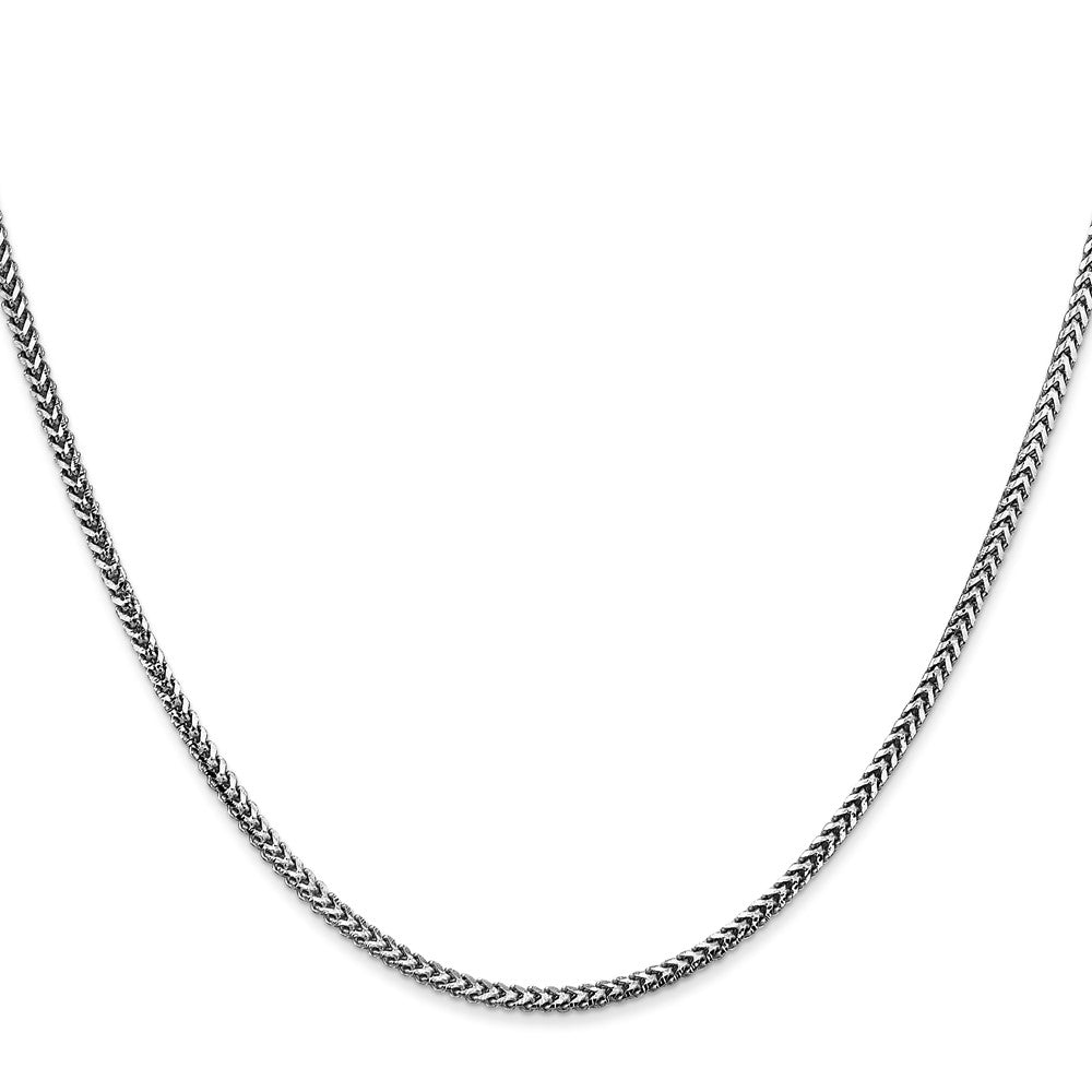 14K White Gold 16 inch 1.5mm Franco with Lobster Clasp Chain