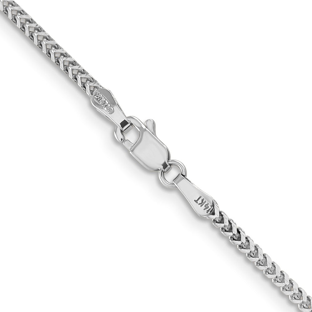 14K White Gold 20 inch 1.5mm Franco with Lobster Clasp Chain