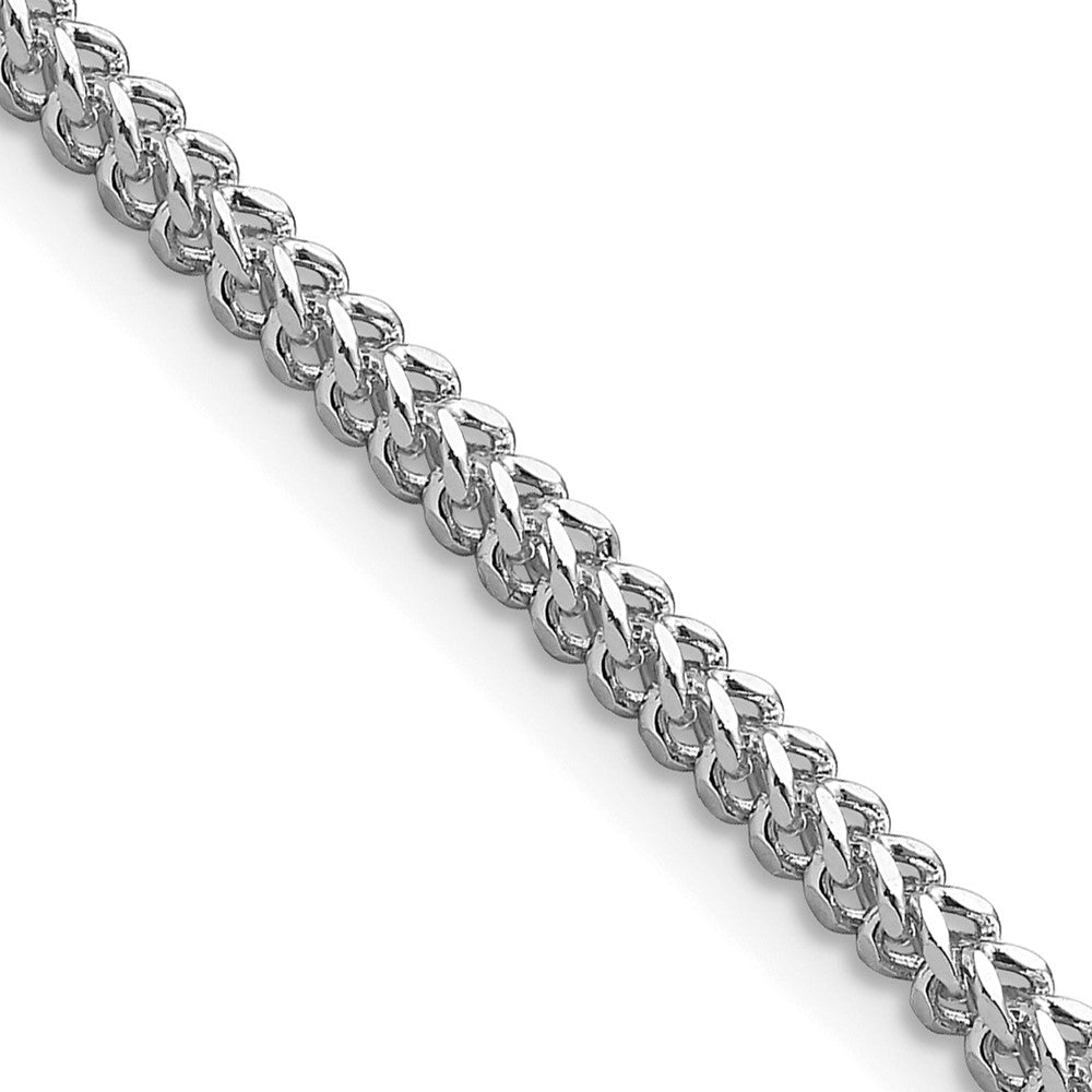 14K White Gold 18 inch 2.3mm Franco with Lobster Clasp Chain