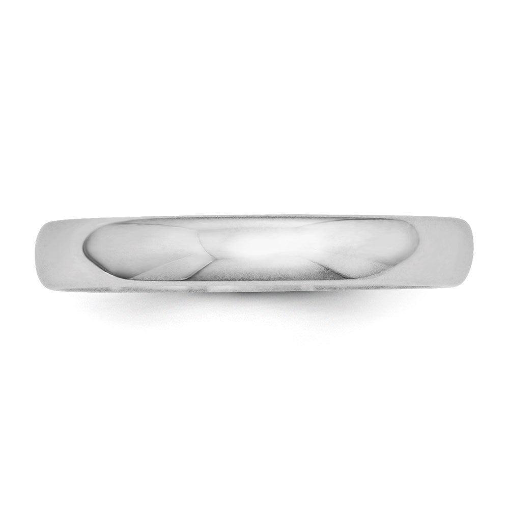 10k White Gold 3mm Half Round Wedding Band Size 14