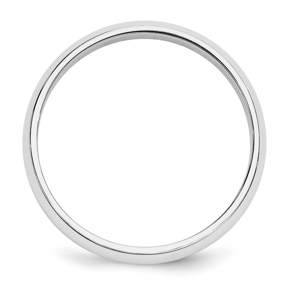 10k White Gold 5mm Half Round Wedding Band Size 5