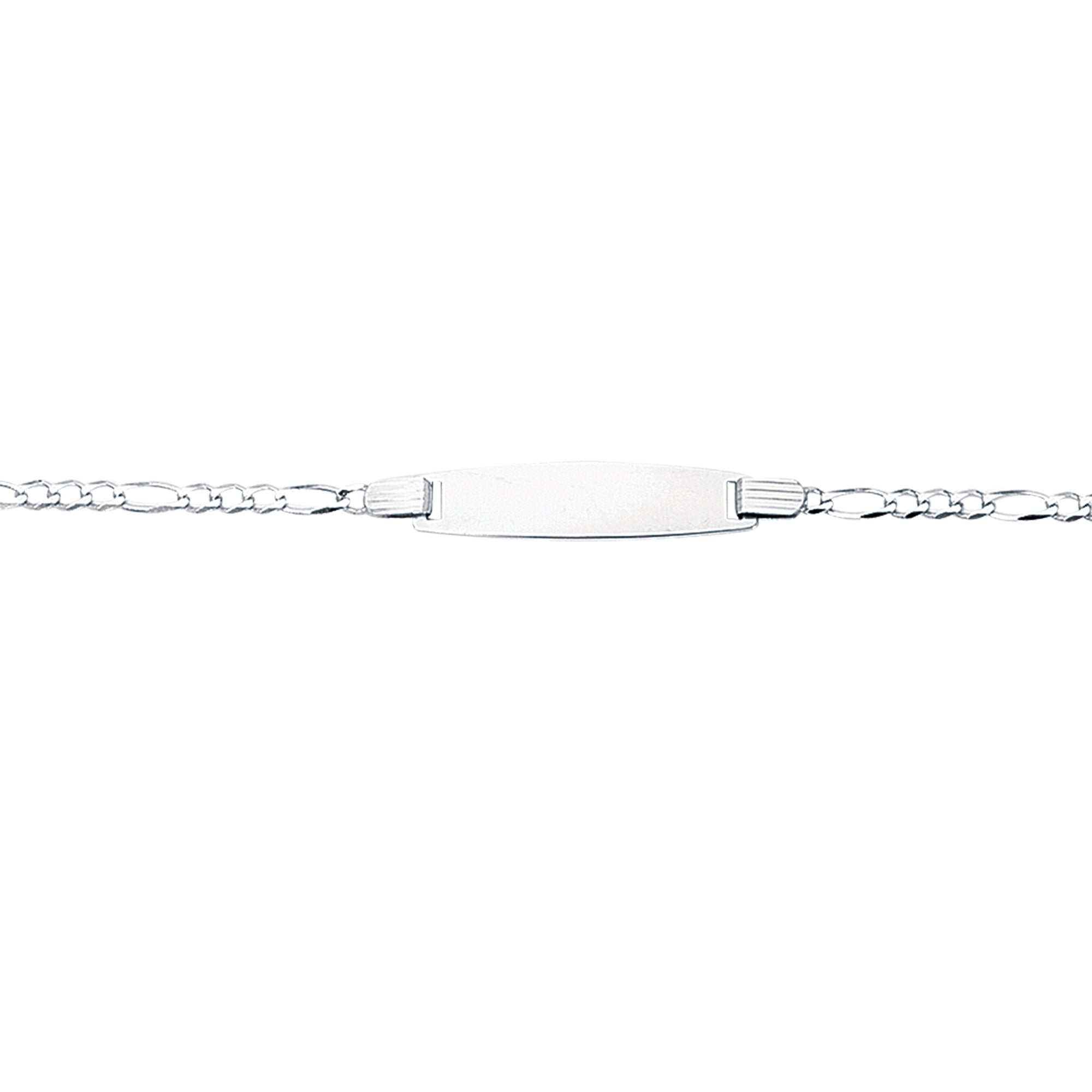 14K White Gold 6" Children's Figaro ID Bracelet