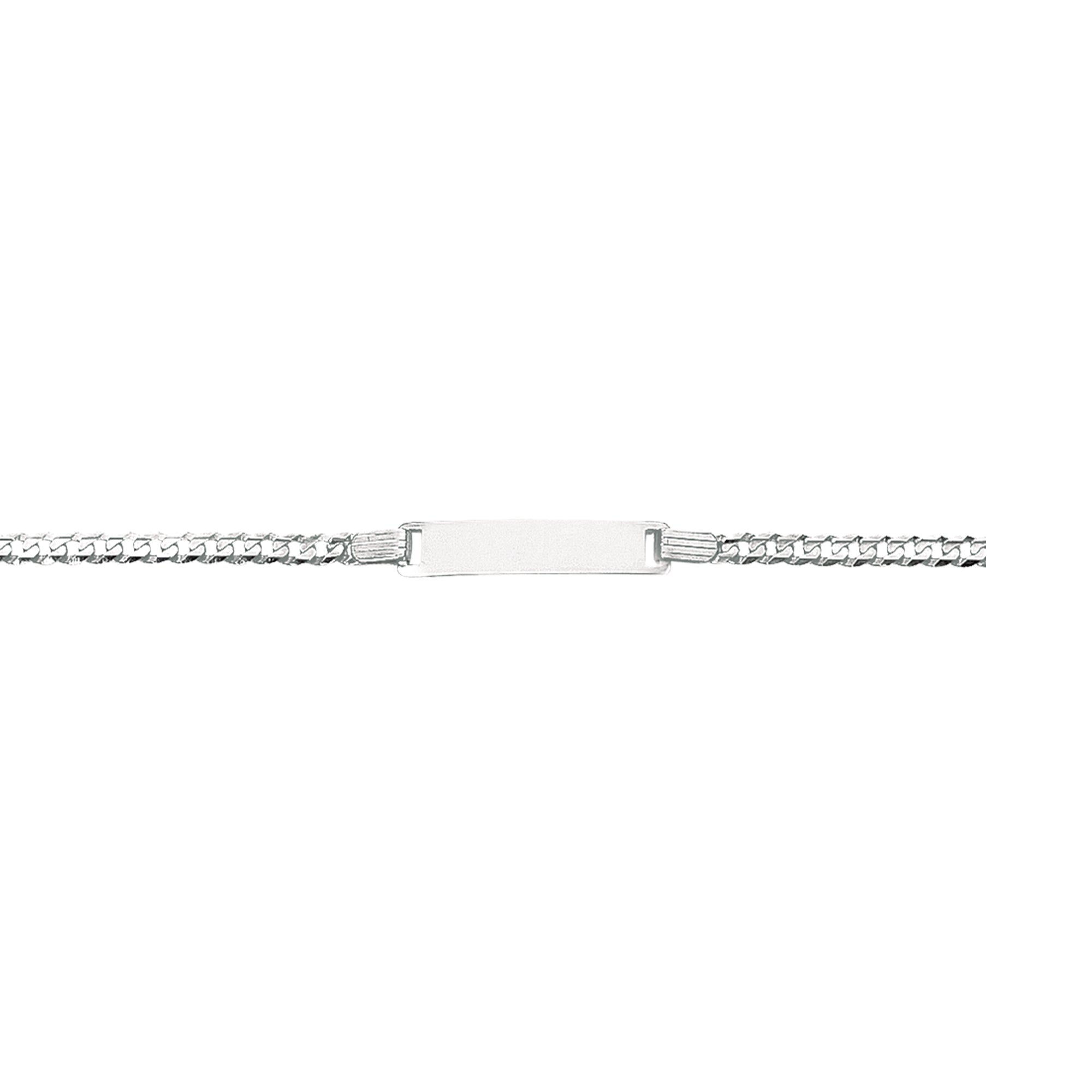 14K White Gold 6" Children's Curb ID Bracelet