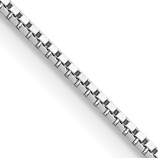 14K White Gold 20 inch .95mm Box with Lobster Clasp Chain