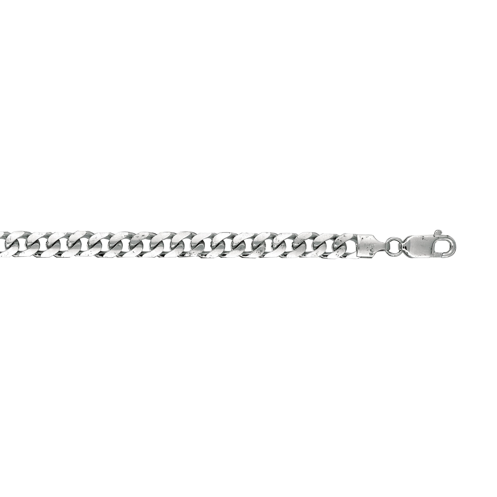 14K White Gold 6mm Miami Cuban 24" Chain with Lobster Lock