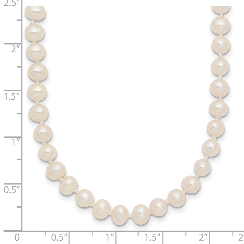 14k 4-5mm White Near Round Freshwater Cultured Pearl Necklace