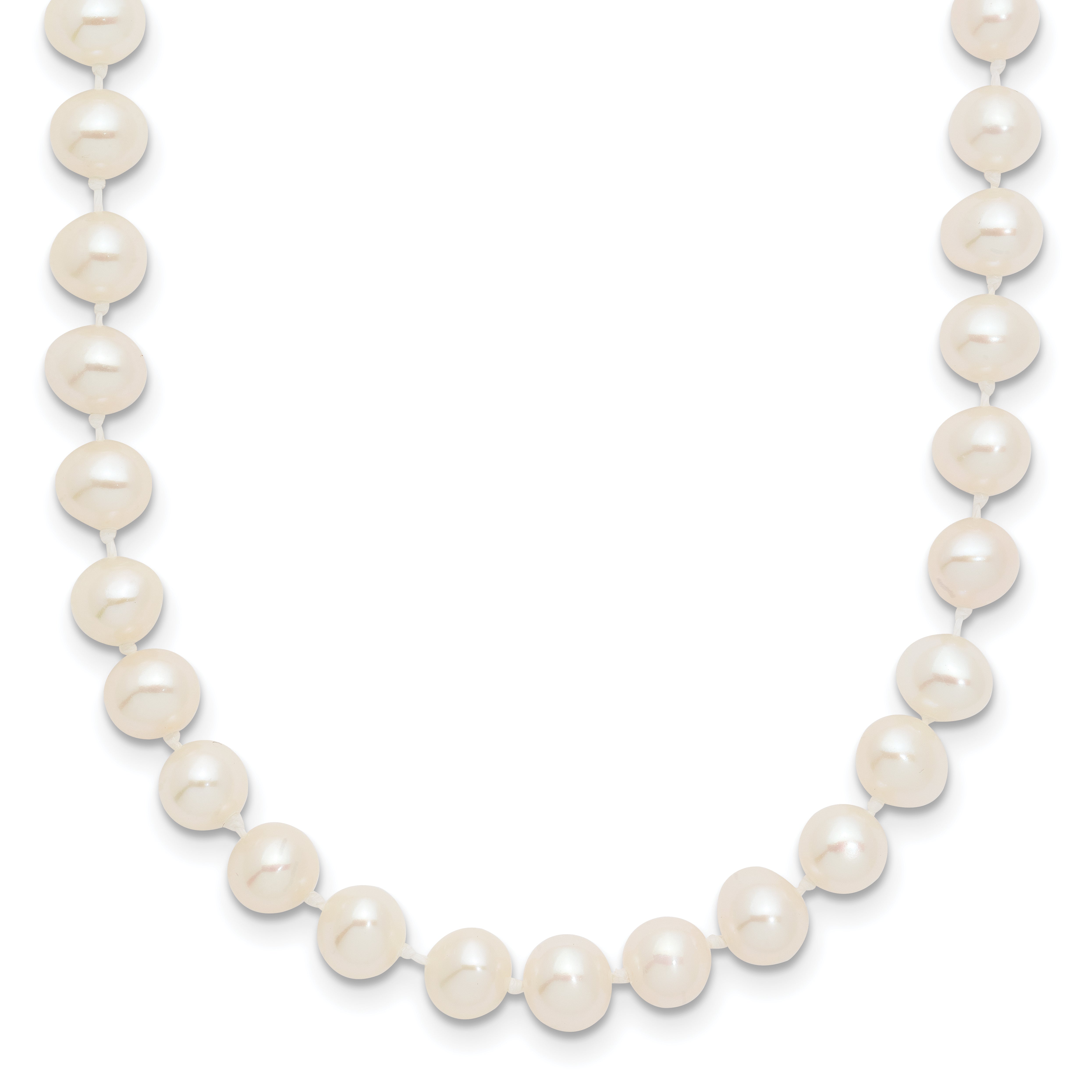 14k 5-6mm White Near Round Freshwater Cultured Pearl Necklace