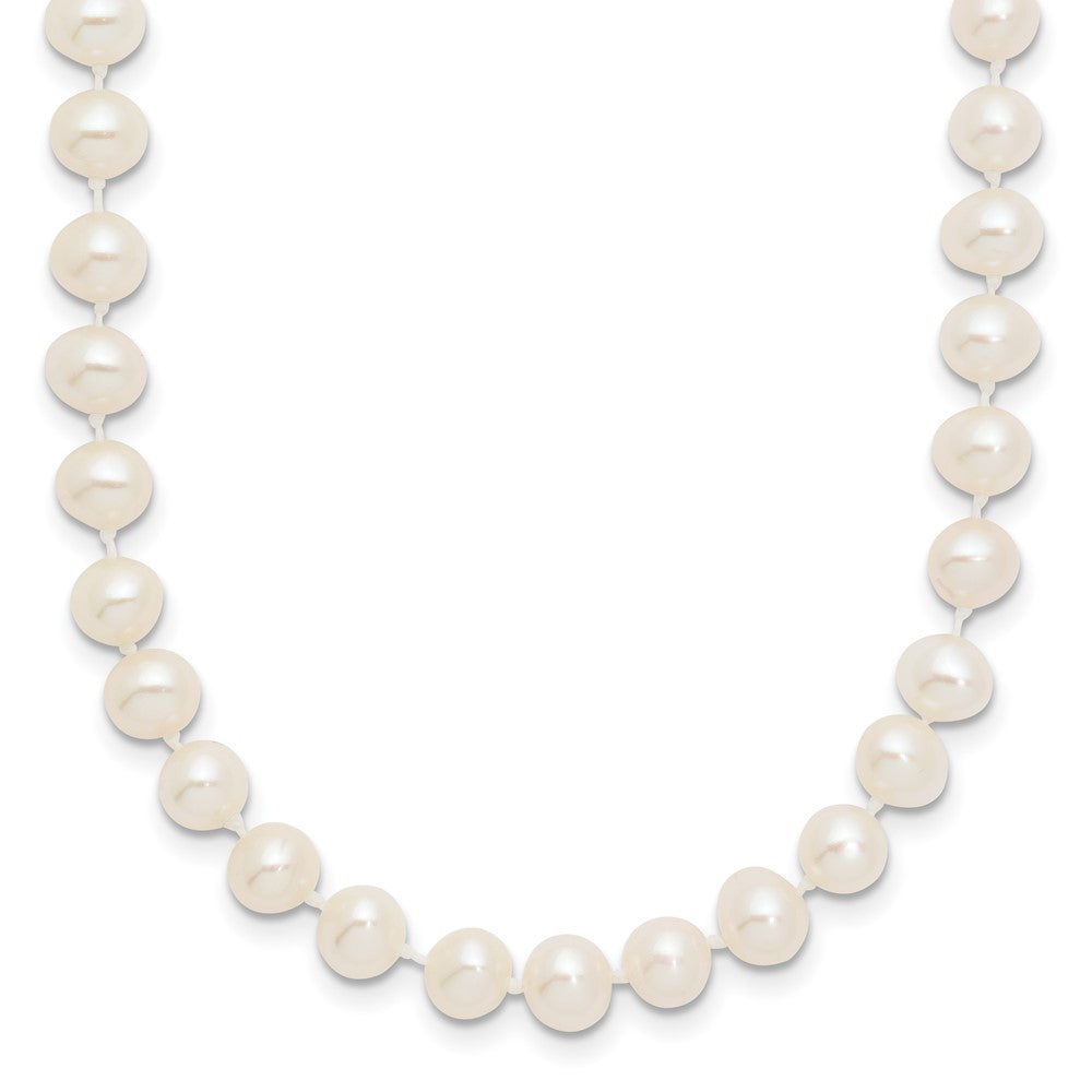 14k 5-6mm White Near Round Freshwater Cultured Pearl Necklace