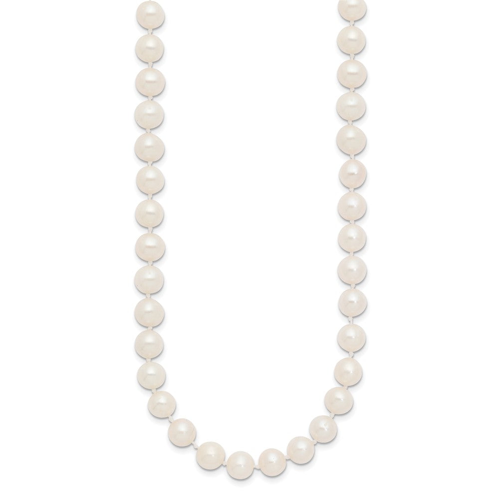 14k 7-8mm White Near Round Freshwater Cultured Pearl Necklace