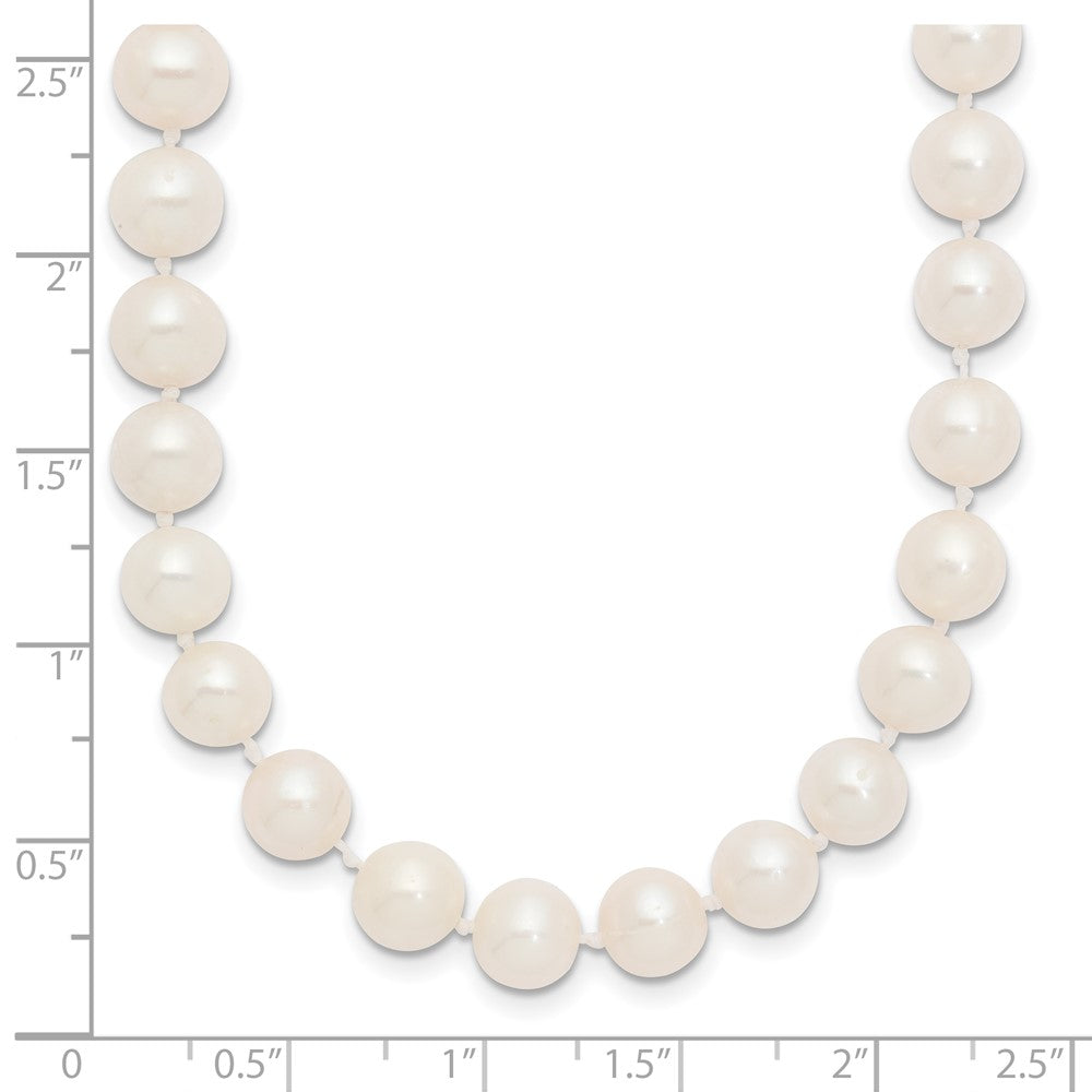 14k 7-8mm White Near Round Freshwater Cultured Pearl Necklace