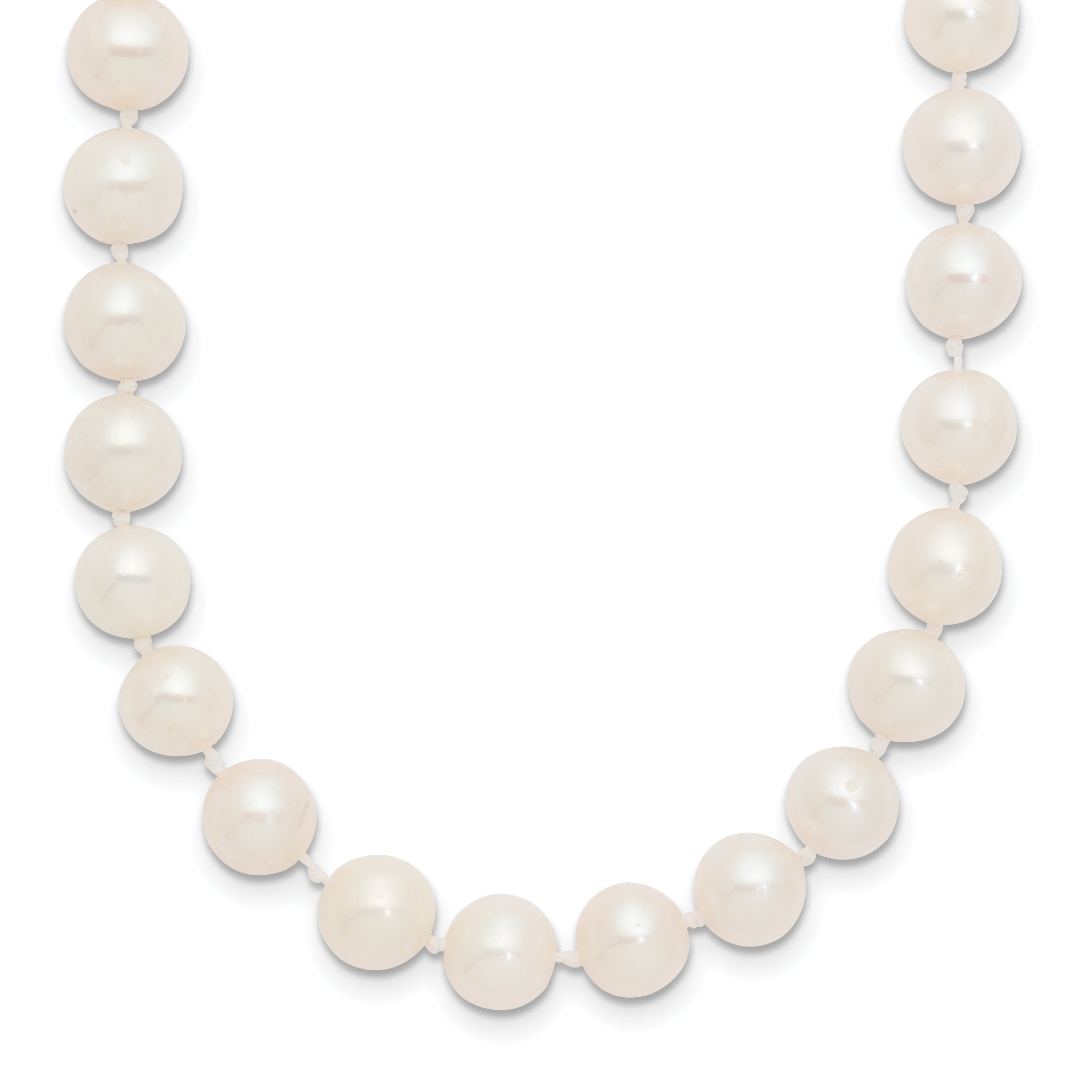 14k 7-8mm White Near Round Freshwater Cultured Pearl Necklace