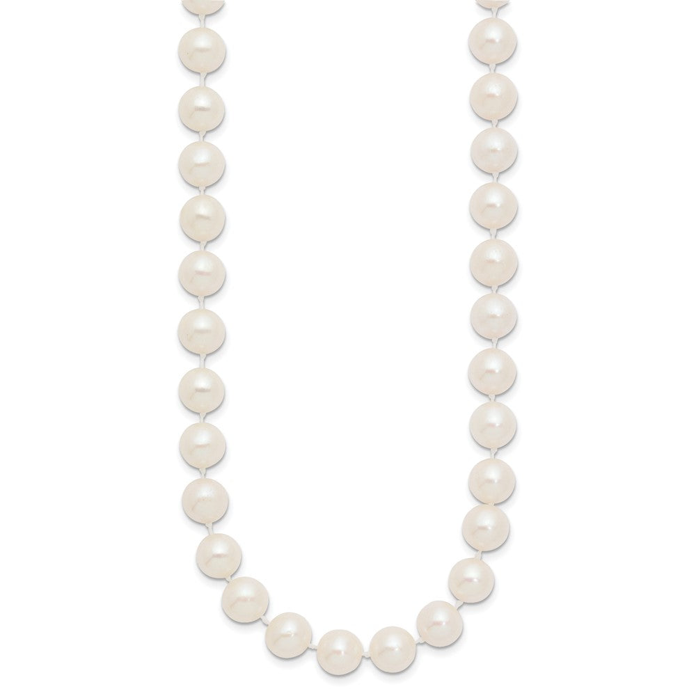 14k 8-9mm White Near Round Freshwater Cultured Pearl Necklace