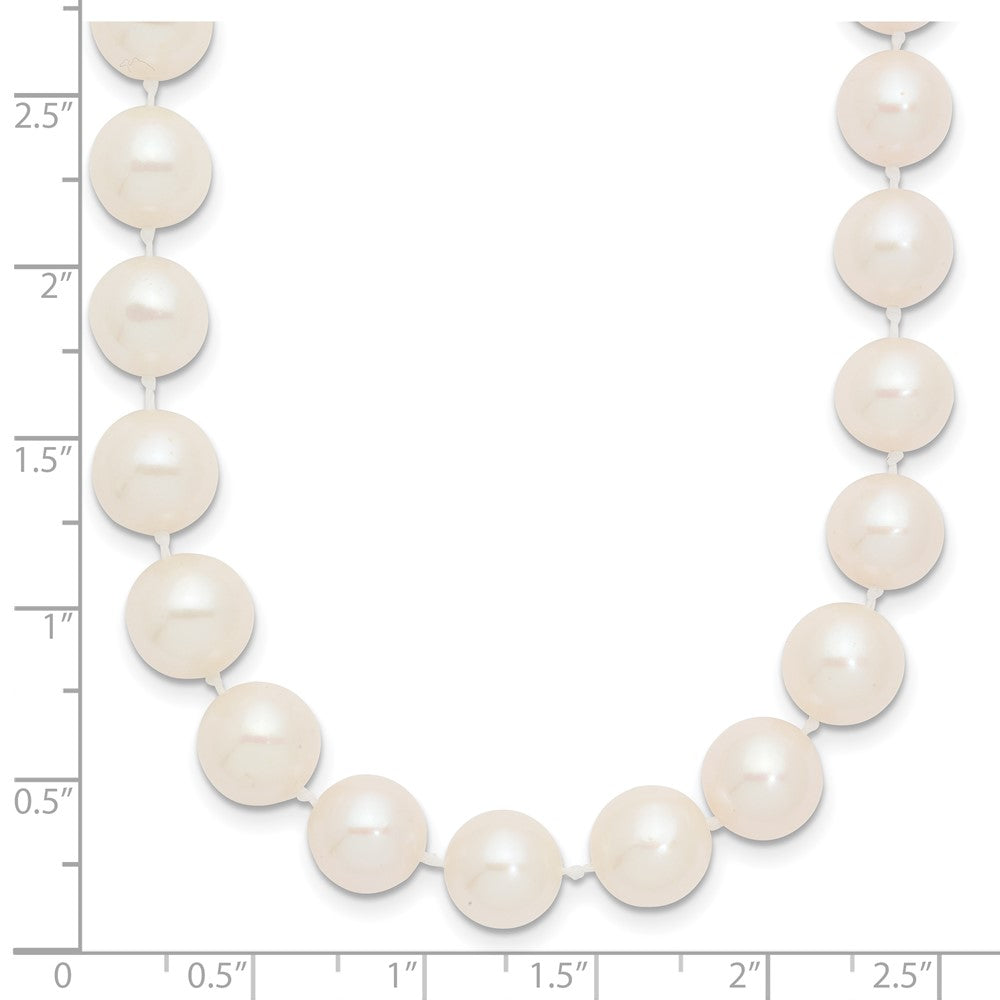 14k 9-10mm White Near Round Freshwater Cultured Pearl Necklace