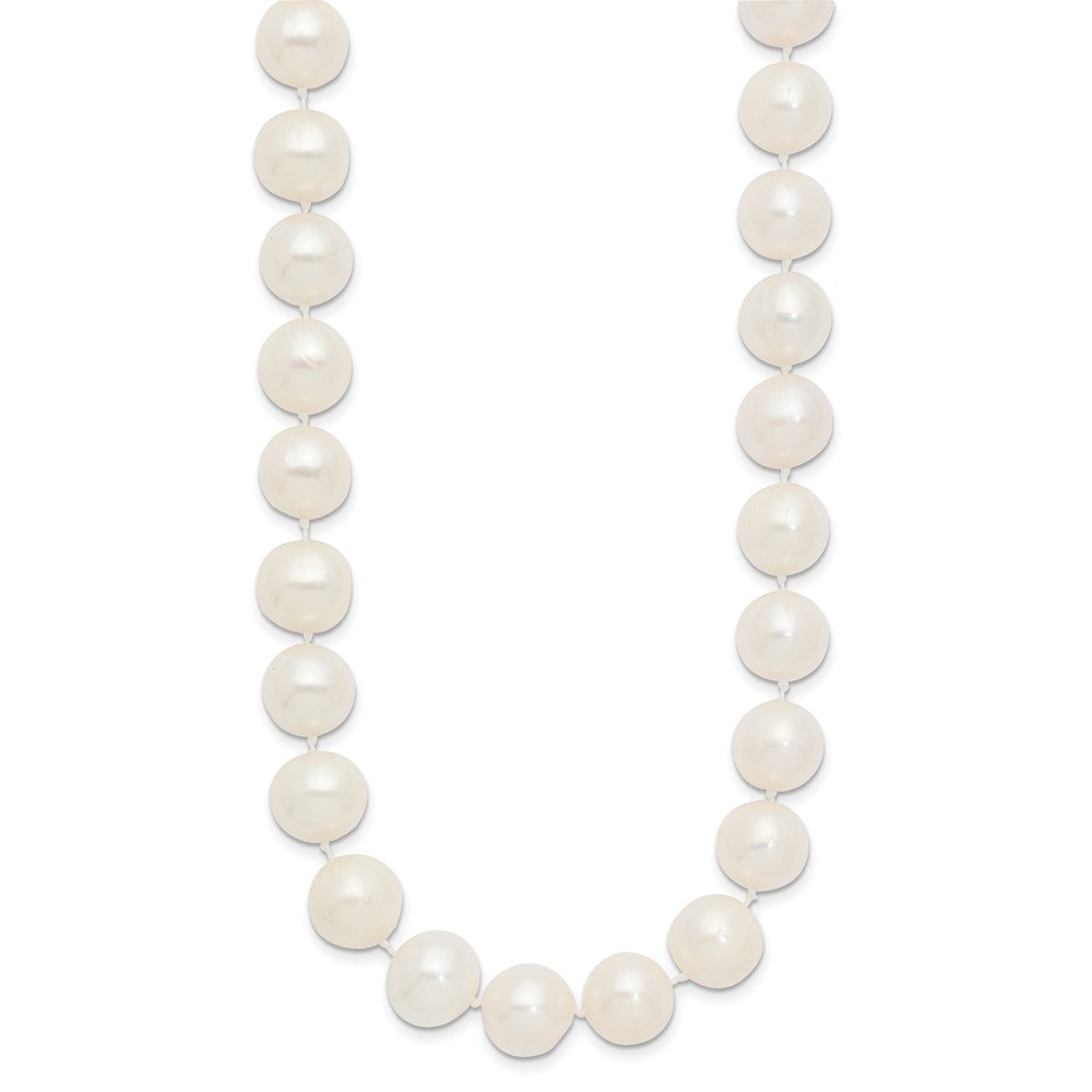 14k 10-11mm White Near Round Freshwater Cultured Pearl Necklace