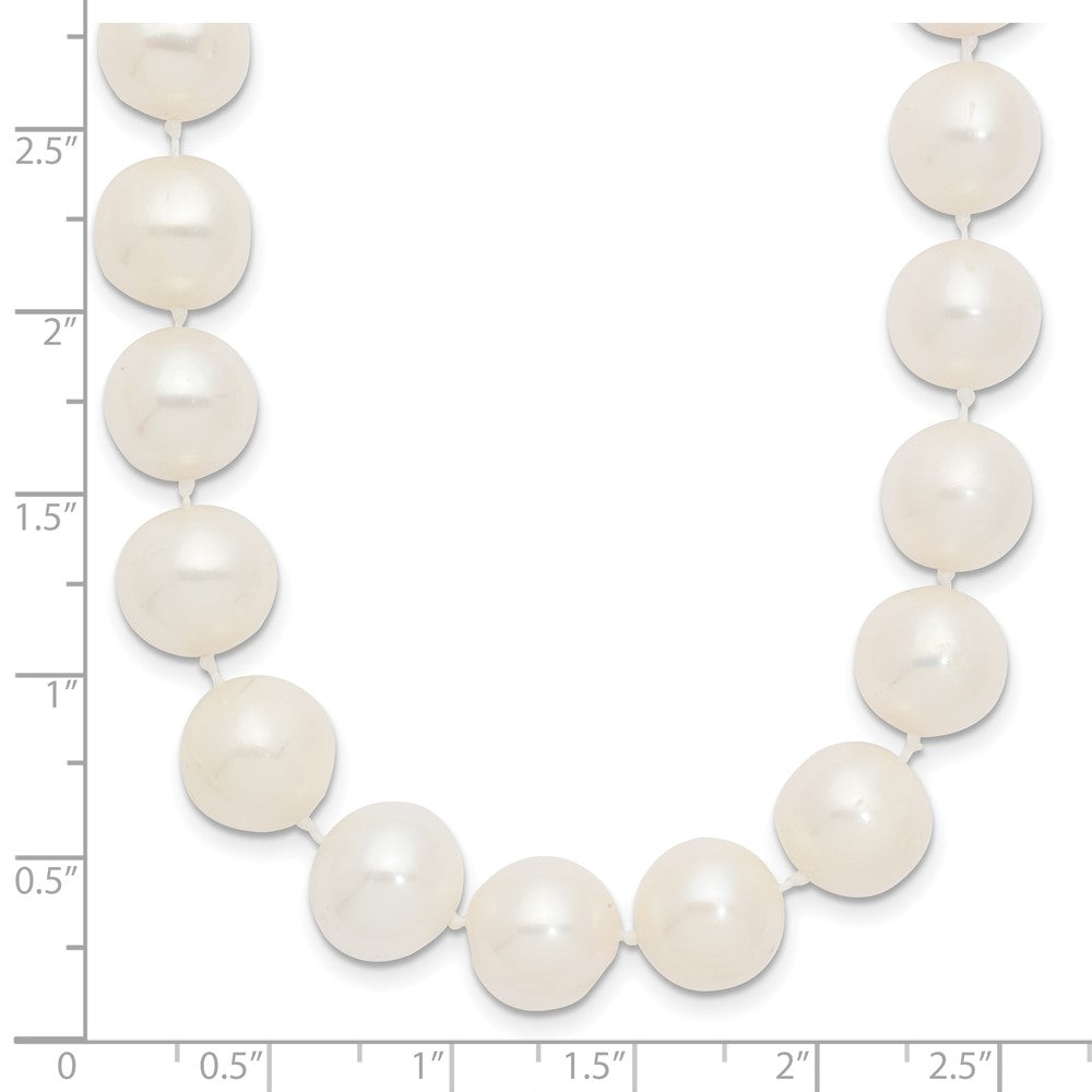 14k 10-11mm White Near Round Freshwater Cultured Pearl Necklace