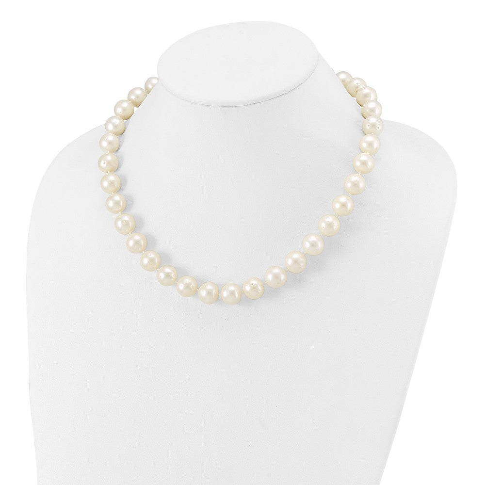 14k 11-12mm White Near Round Freshwater Cultured Pearl Necklace