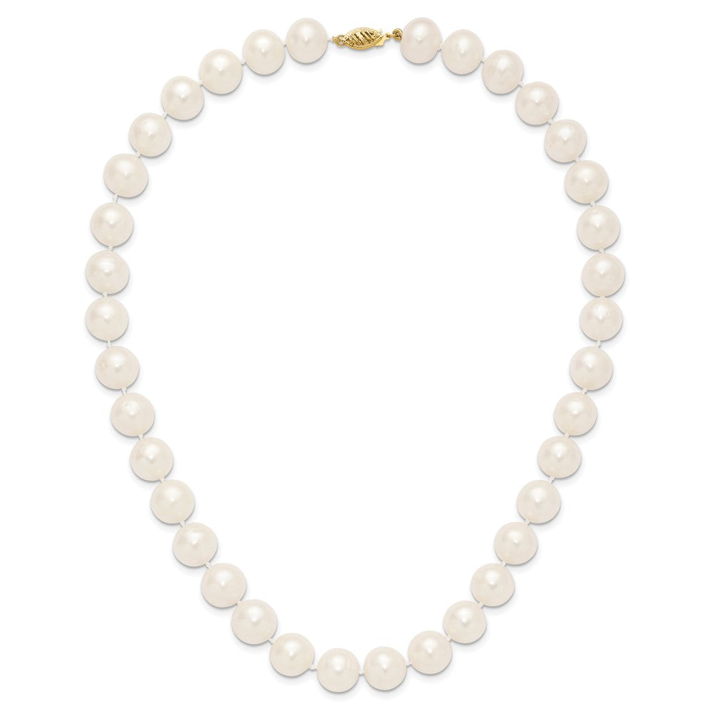 14k 11-12mm White Near Round Freshwater Cultured Pearl Necklace