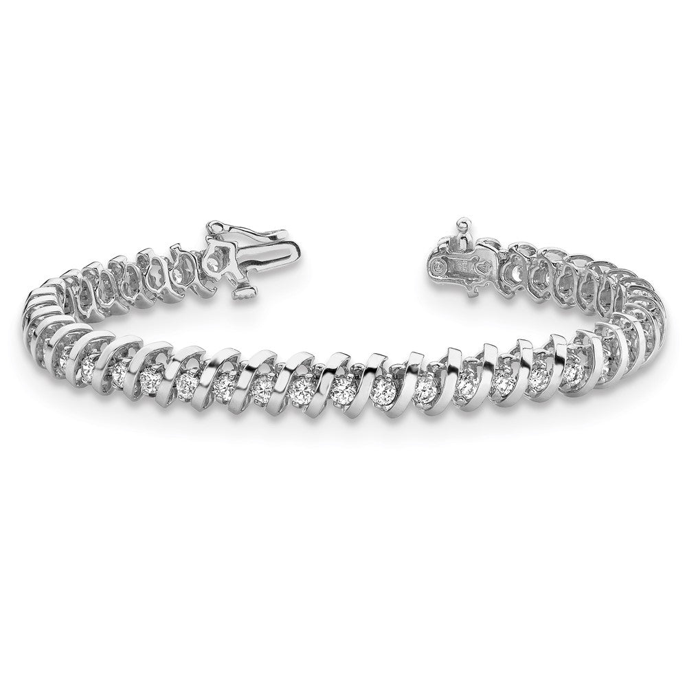 14k White Gold 1.6mm Tennis Bracelet Mounting