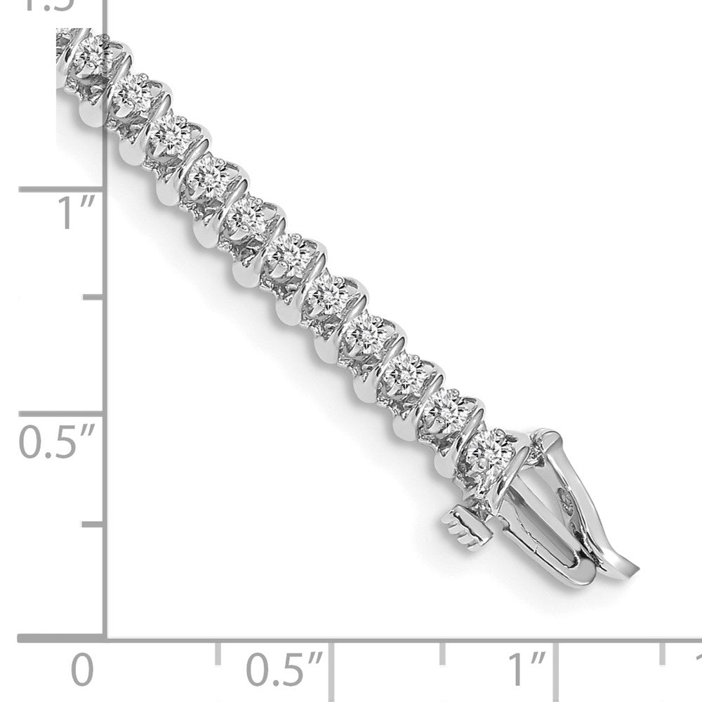 14K White Gold Lab Grown Diamond VS/SI FGH Tennis Bracelet