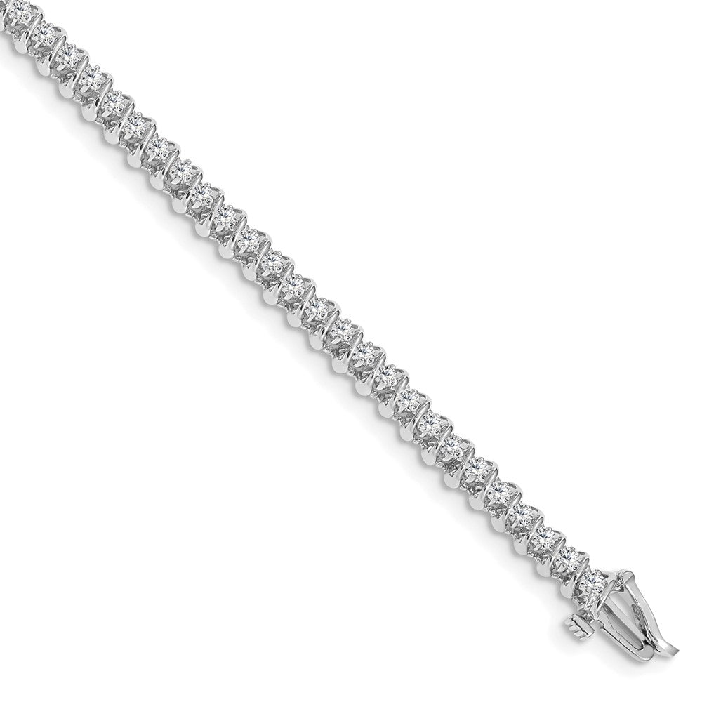 14K White Gold Lab Grown Diamond VS/SI FGH Tennis Bracelet