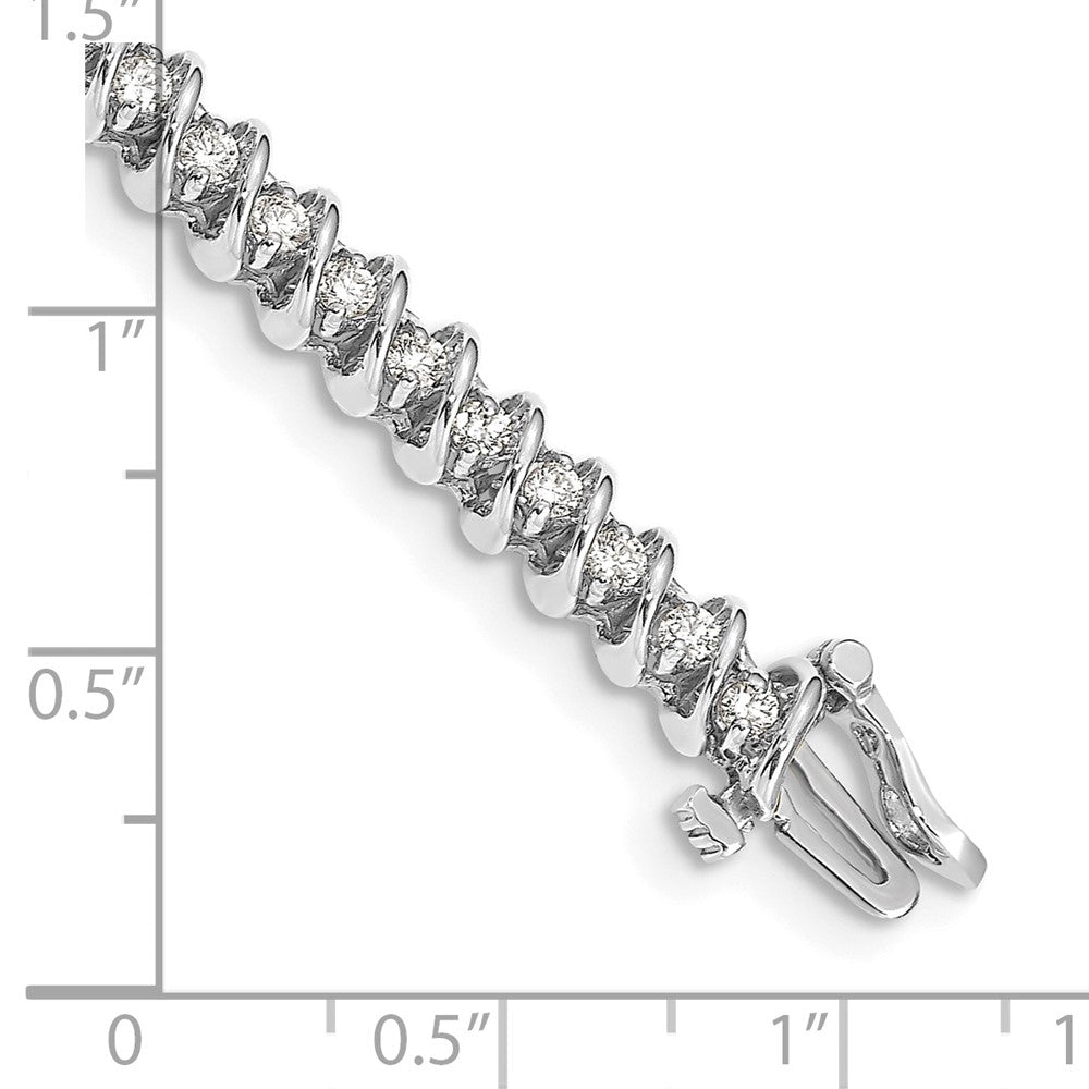 14K White Gold Lab Grown Diamond VS/SI FGH Tennis Bracelet