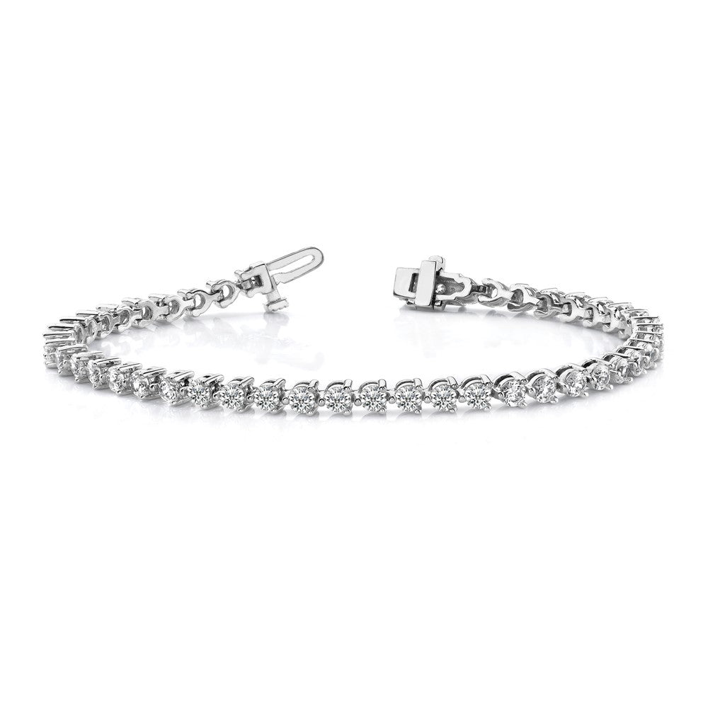 14K White Gold Lab Grown Diamond VS/SI FGH Tennis Bracelet