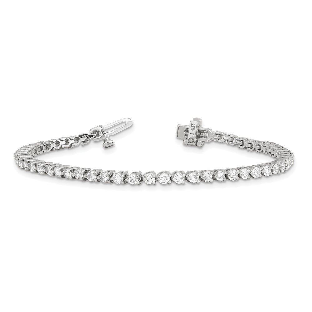 14K White Gold Lab Grown Diamond VS/SI FGH Tennis Bracelet