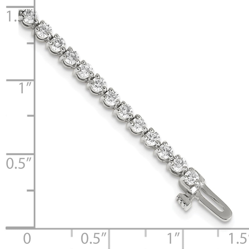 14K White Gold Lab Grown Diamond VS/SI FGH Tennis Bracelet