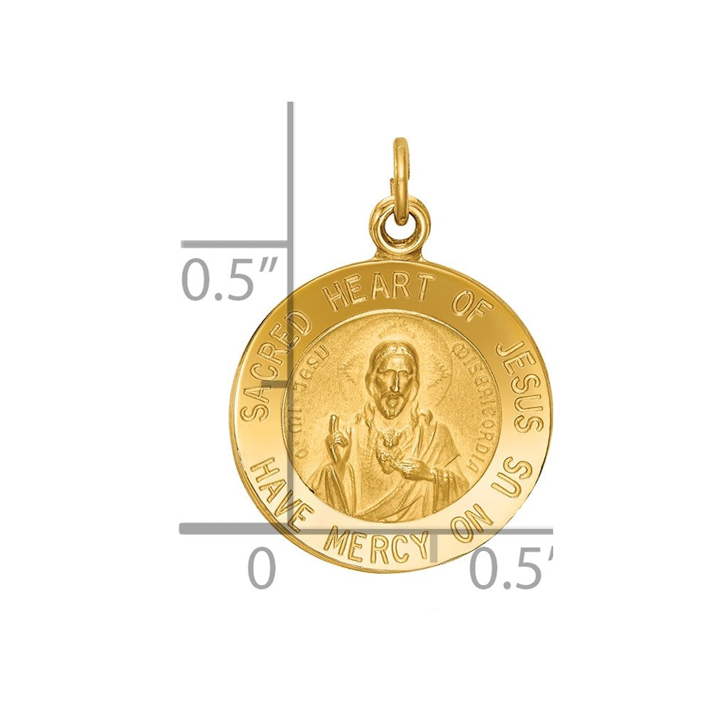 14k Sacred Heart of Jesus Medal Charm