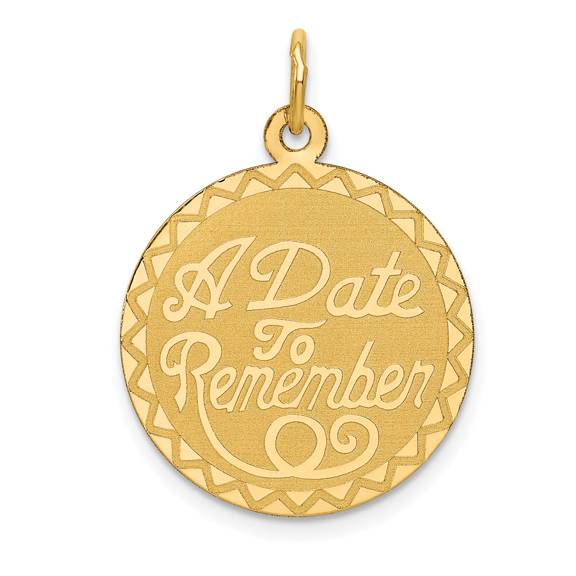 14K A Date to Remember Charm XAC557