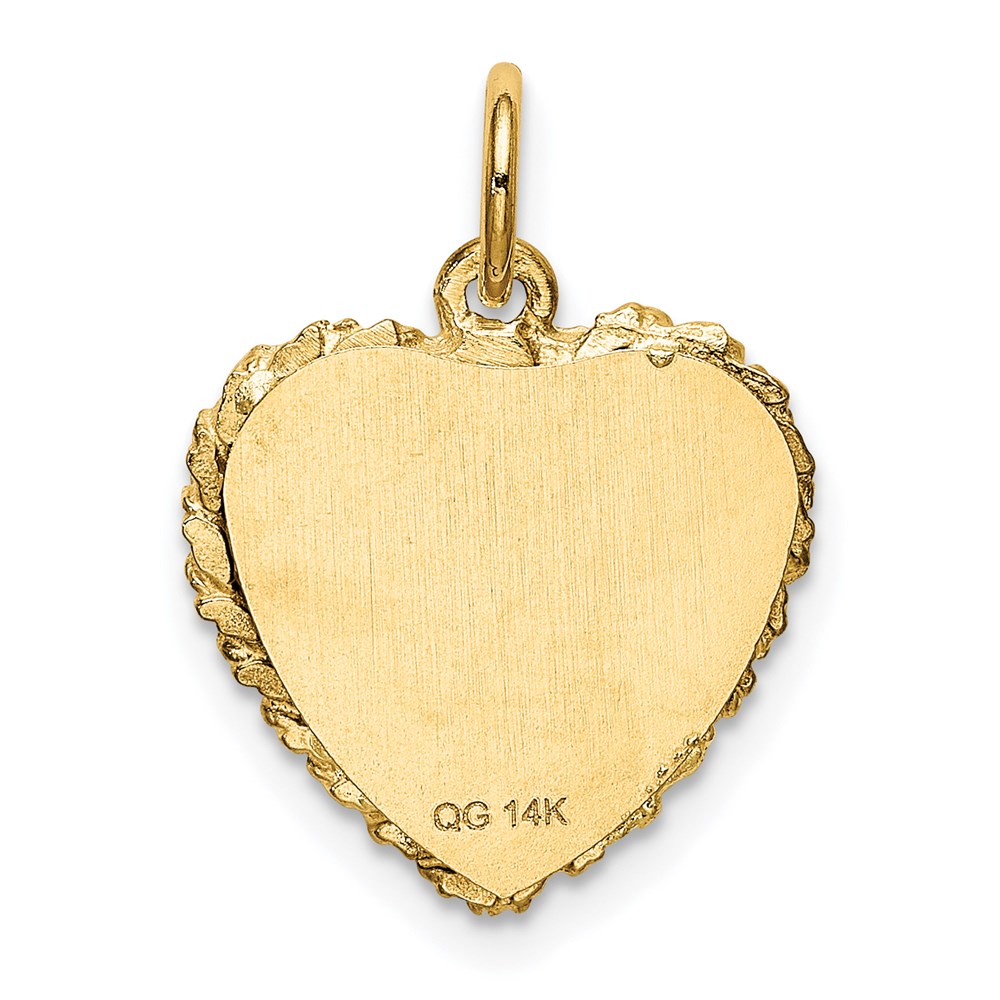 14K SWEET Sixteen Heart Charm