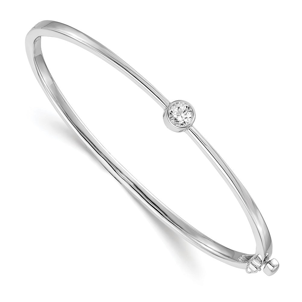 14K White Gold Lab Grown Diamond VS/SI FGH Bangle Bracelet