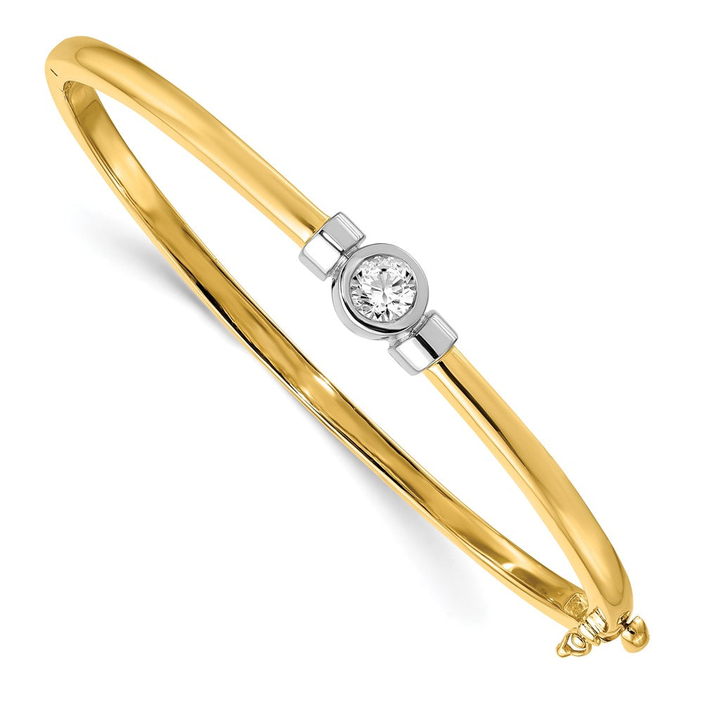 14K Two-Tone Lab Grown Diamond VS/SI FGH Bangle Bracelet