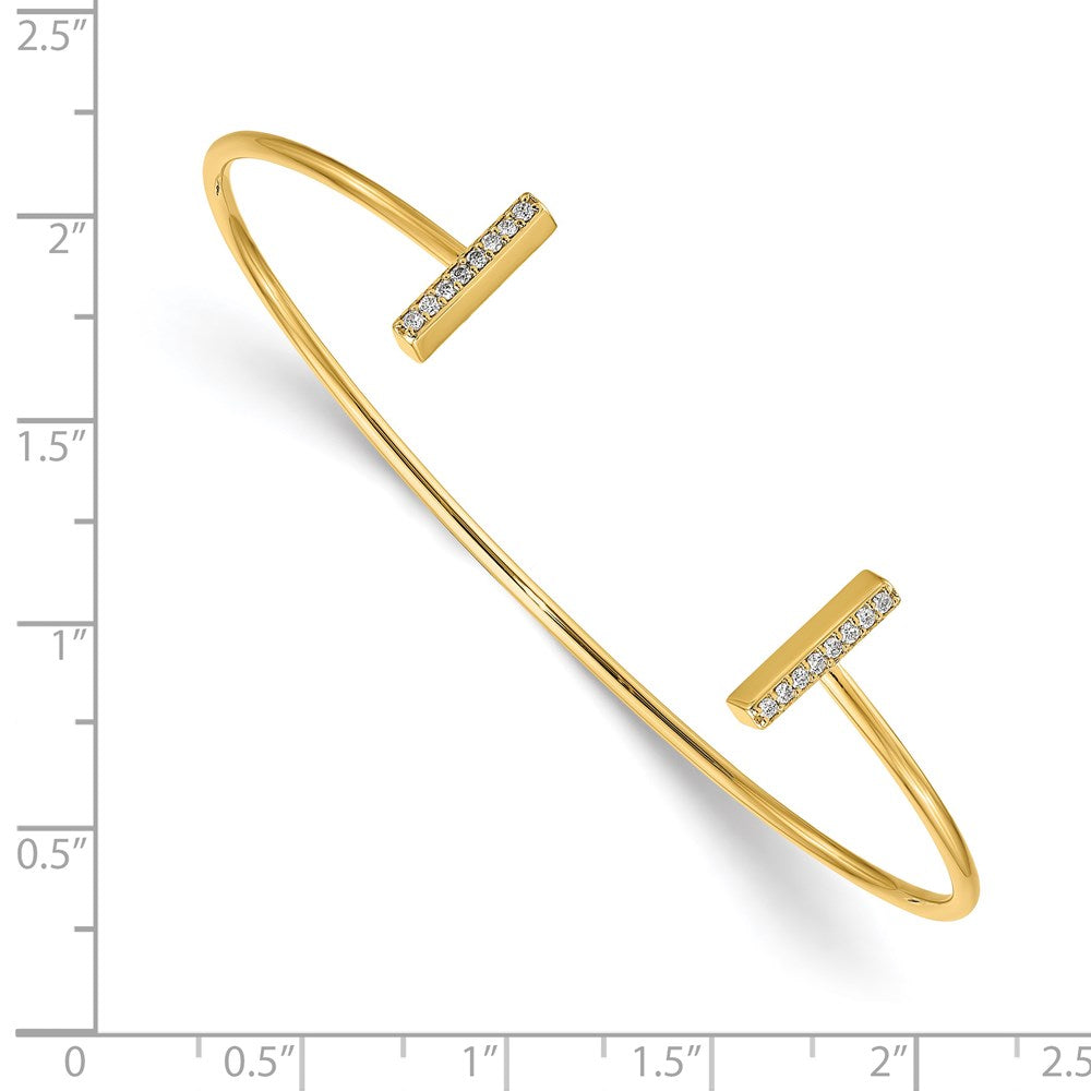 14ky Diamond Bar Bangle