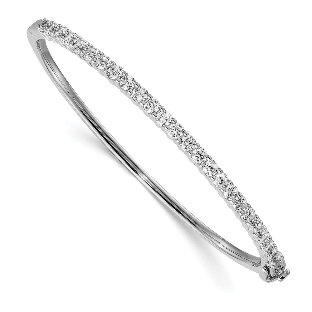 14K White Gold Lab Grown Diamond VS/SI FGH Bangle Bracelet