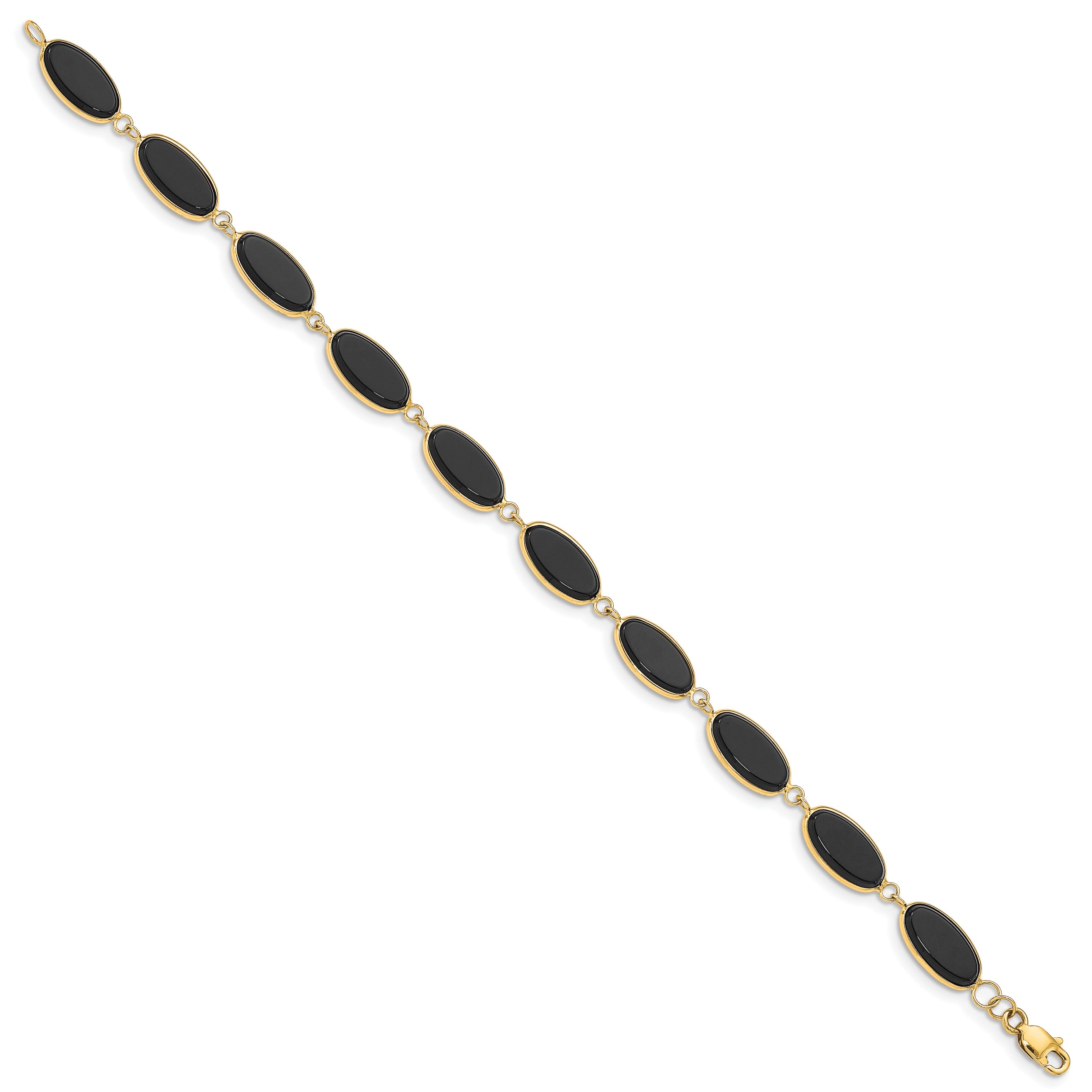 14k Onyx 8.25in Bracelet