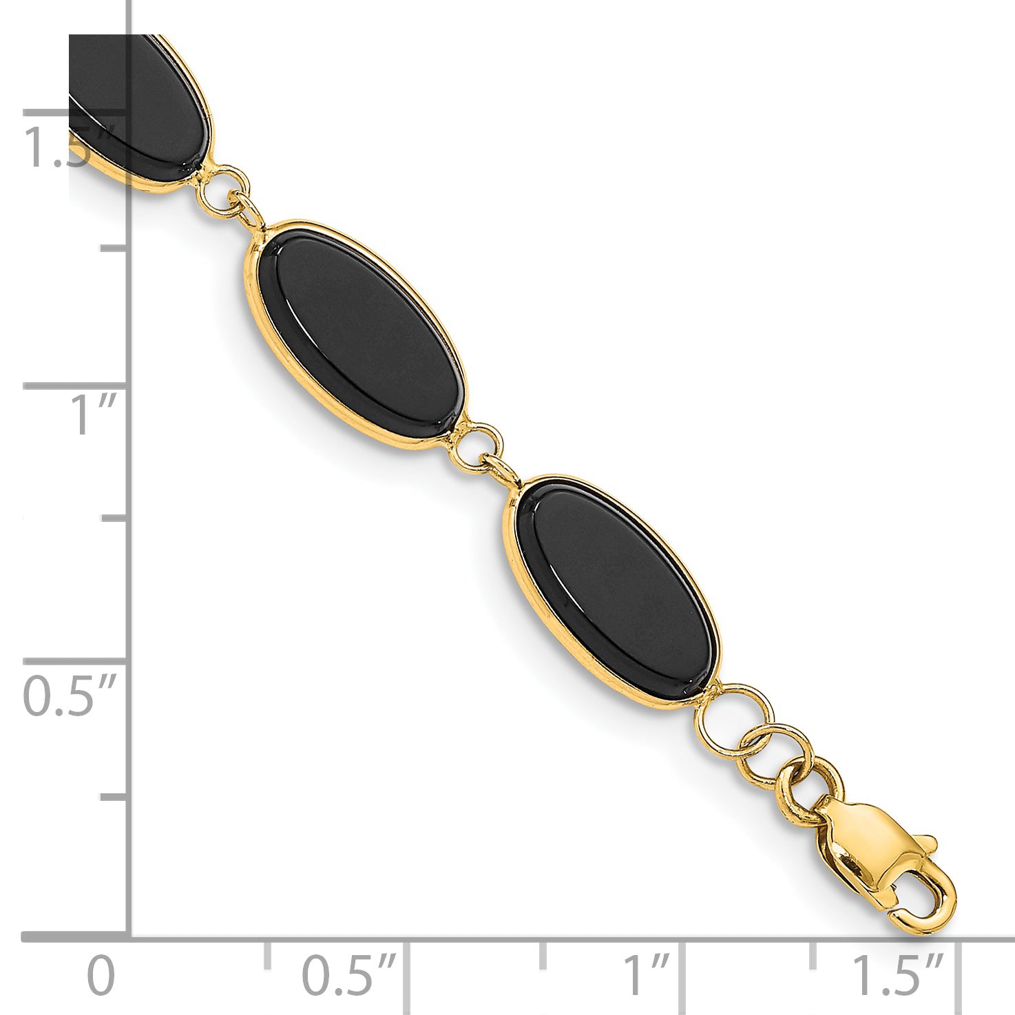 14k Onyx 8.25in Bracelet