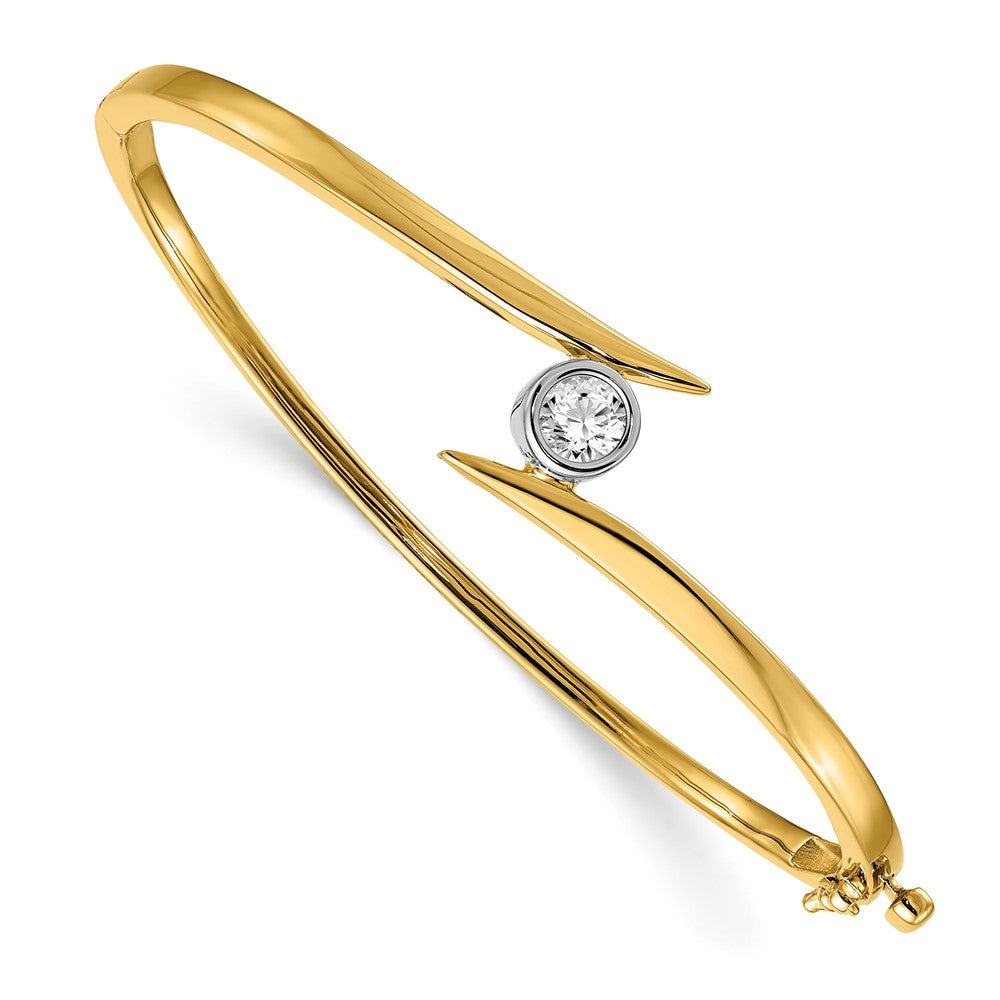 14K Two-Tone Lab Grown Diamond VS/SI FGH Bangle Bracelet