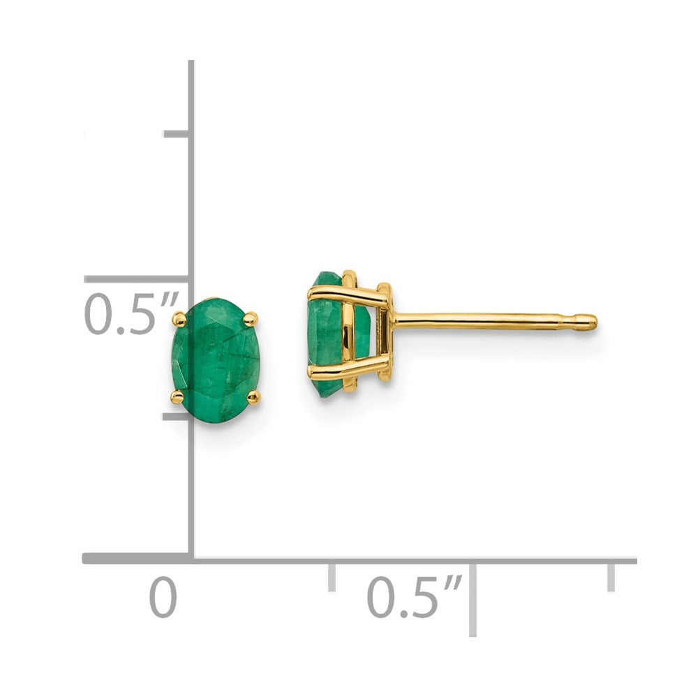 14k Emerald Earrings - May