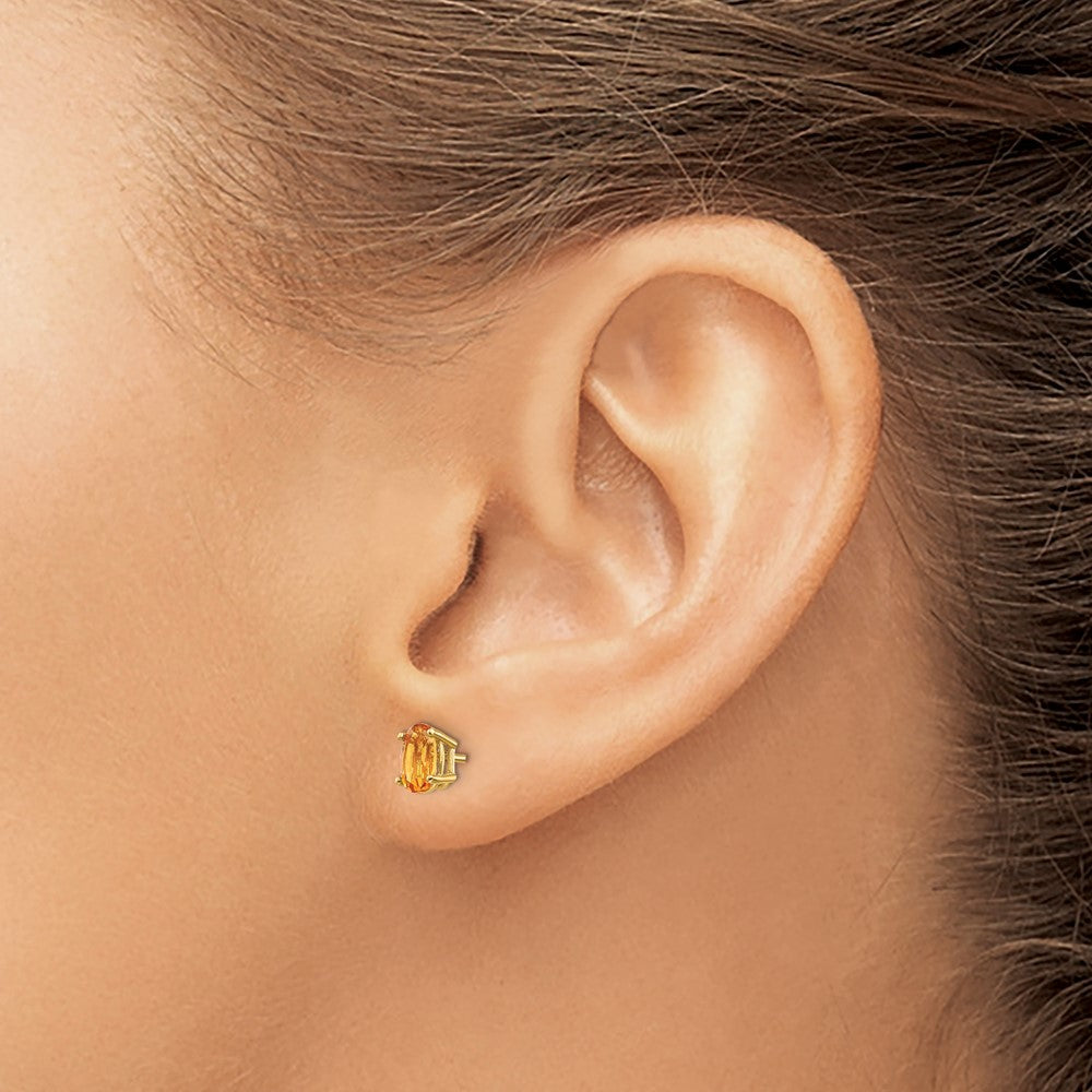 14k Citrine Earrings - November