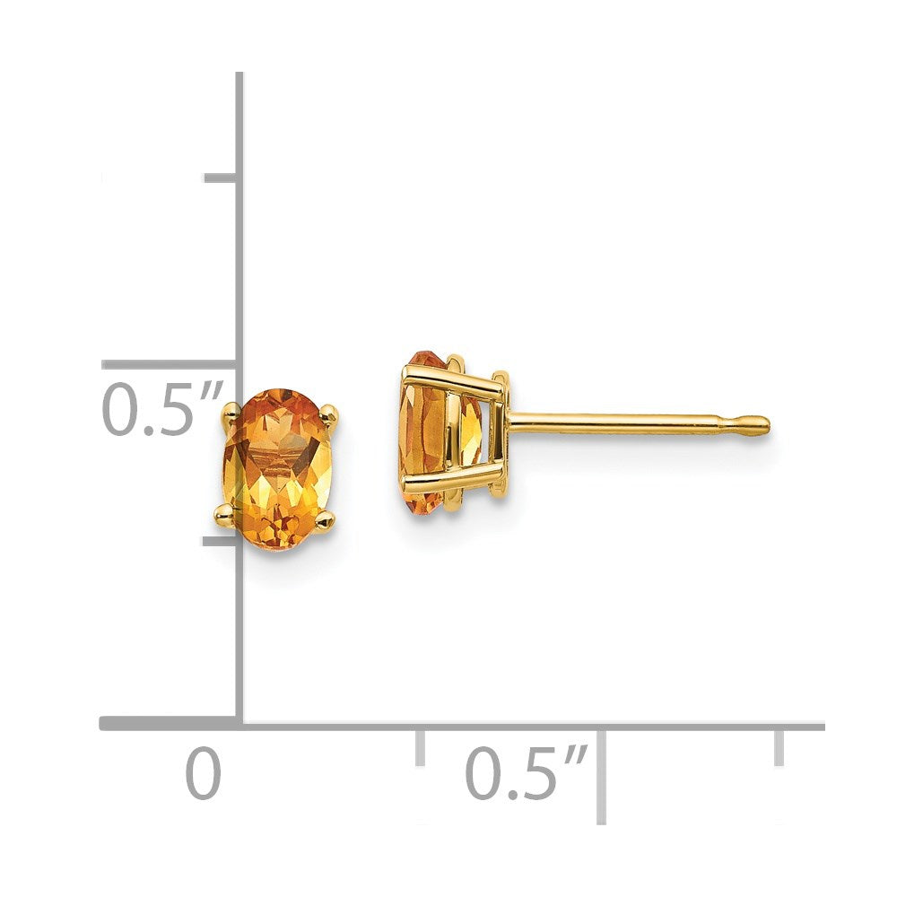 14k Citrine Earrings - November