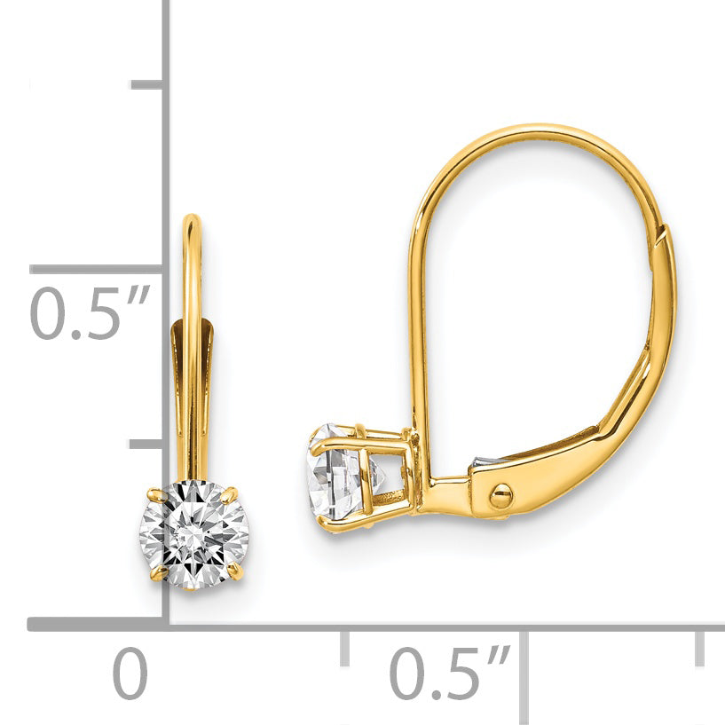 14k White Topaz Earrings - April XBE76